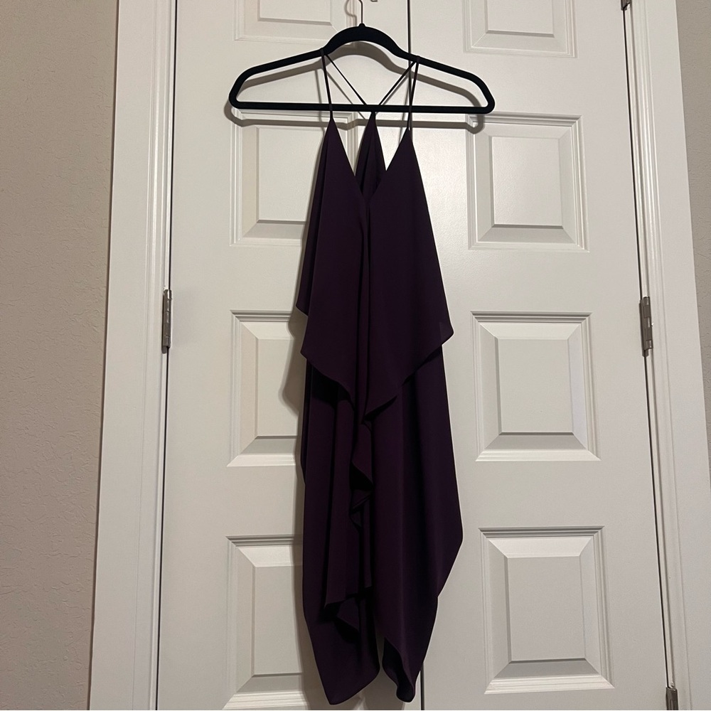VENUS Deep Purple Asymmetrical Dress